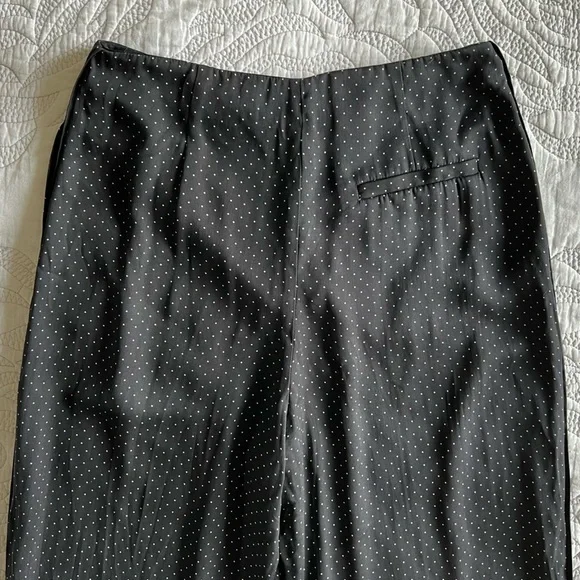 Diane Von Furstenberg - Wide Leg Silk-Blend Trousers - Navier Dot - Picture 8 of 13